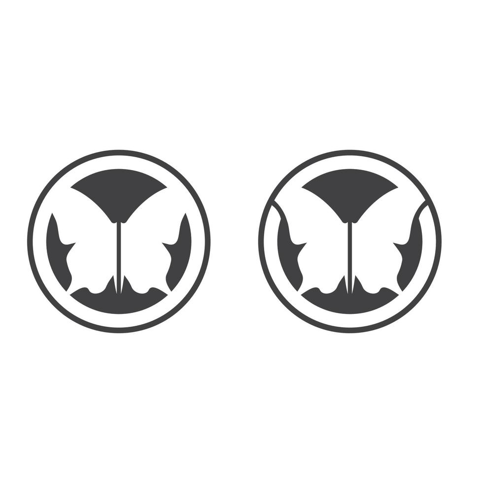 Schönheit Schmetterling Icon Design Tier Insekt vektor