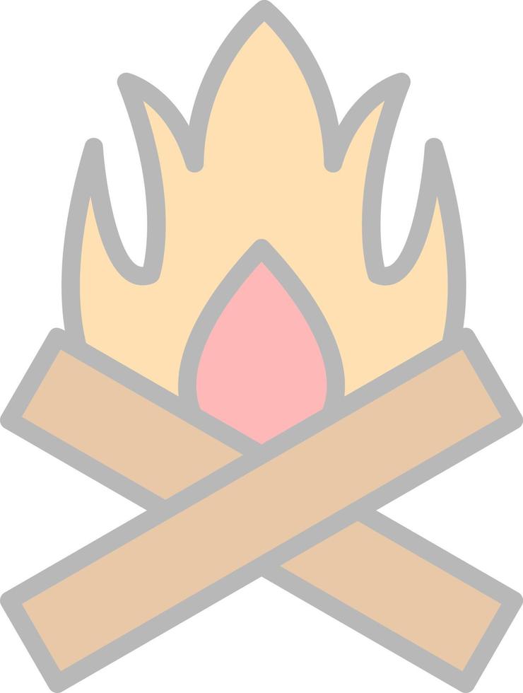 Lagerfeuer-Vektor-Icon-Design vektor