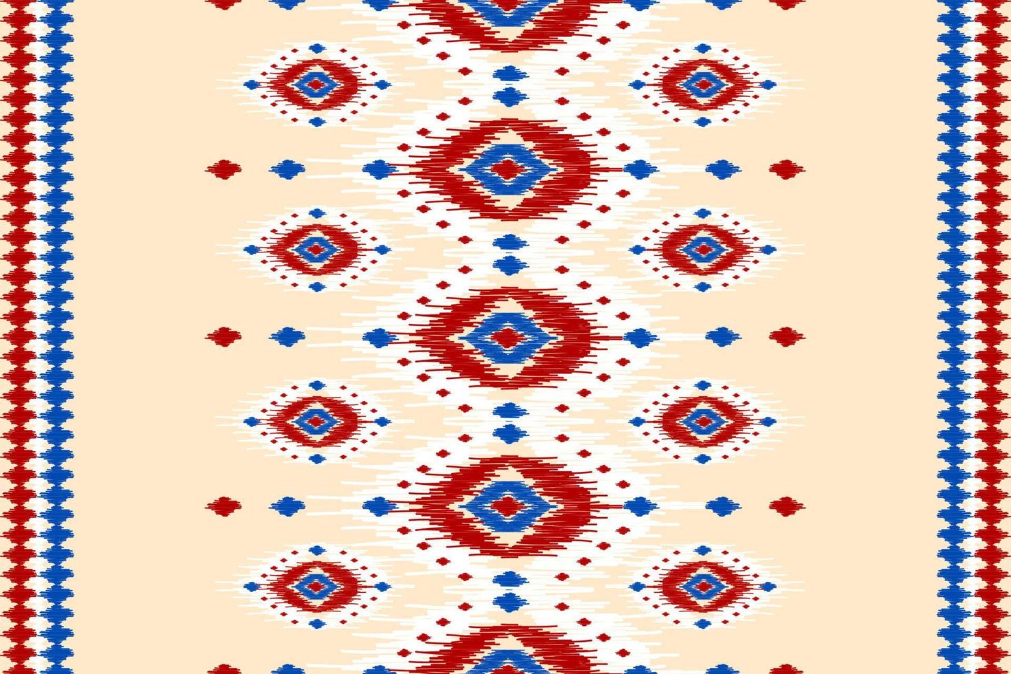 etnisk ikat sömlös mönster i stam. aztec geometrisk etnisk prydnad skriva ut. ikat mönster stil. vektor