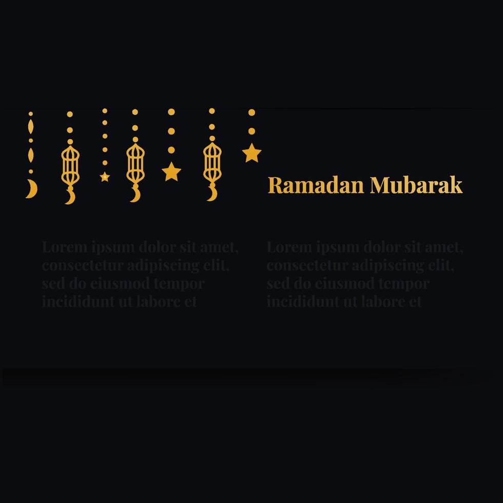 Ramadan Kareem. Vorlage für Gebete der islamischen Festivalgemeinschaft für Post, Banner, Karte, Poster, Hintergrund. vektor