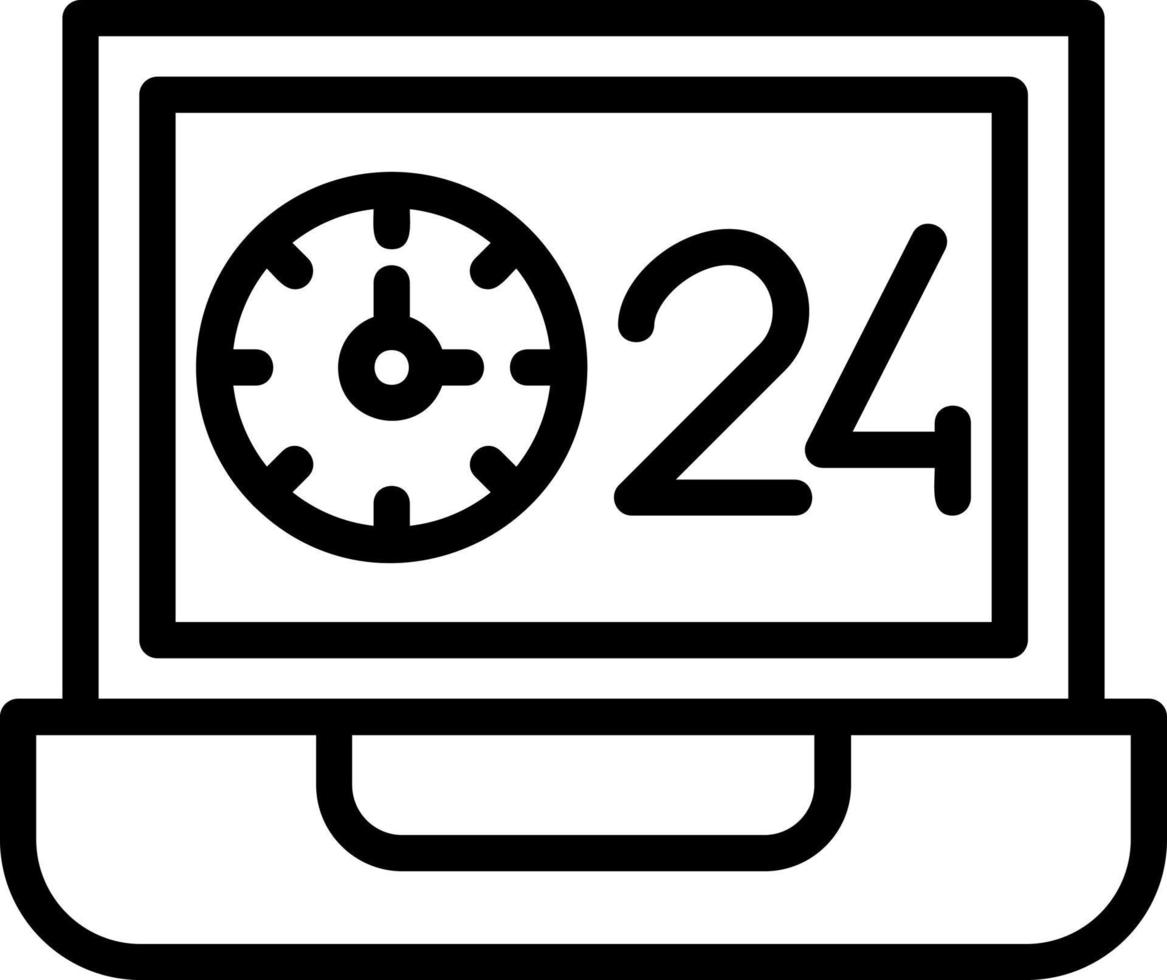 24 Stunden Vektor-Icon-Design vektor