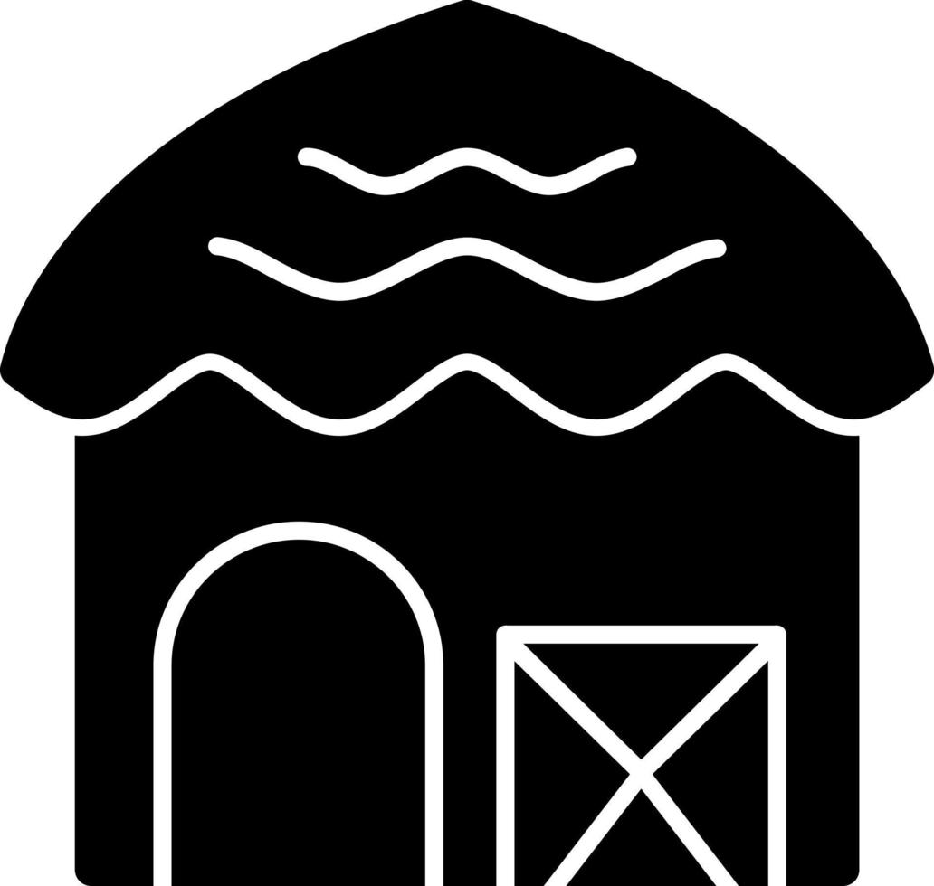 Hütte-Vektor-Icon-Design vektor