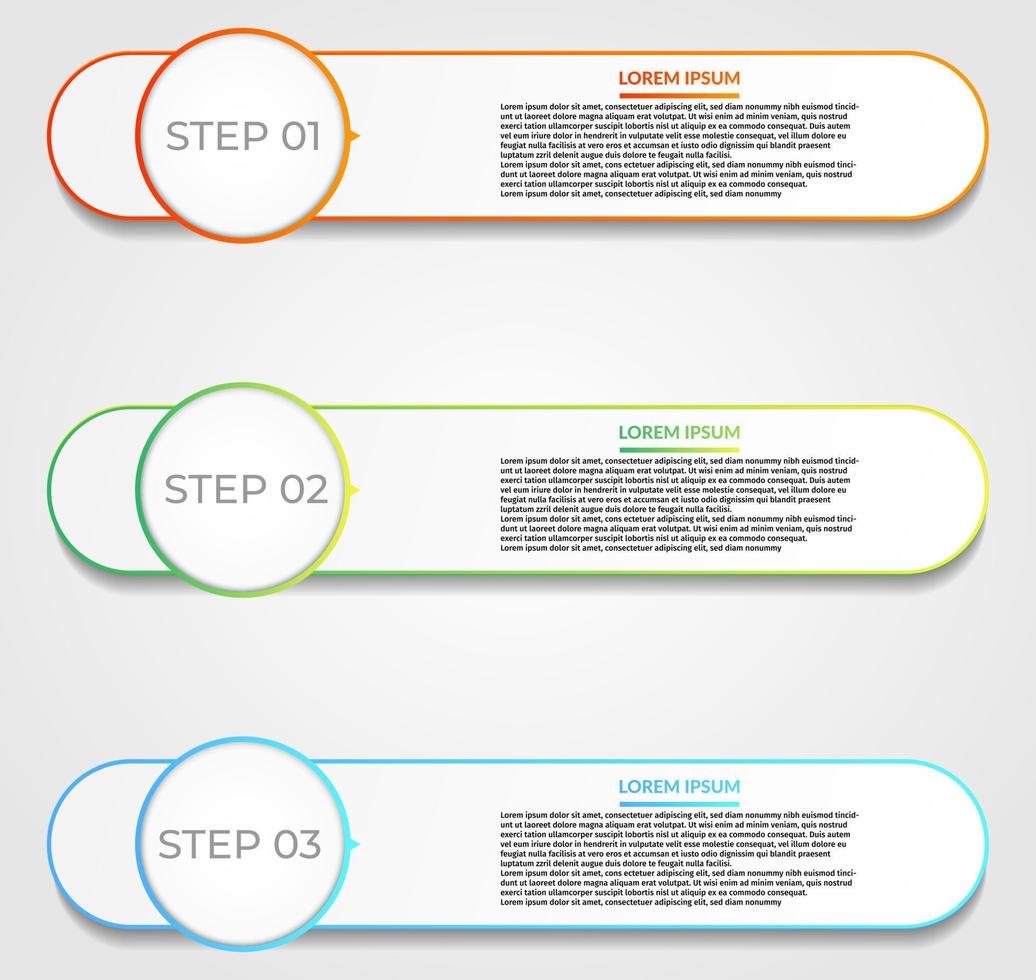 Business-Infografik. moderne Infografik-Vorlage. abstraktes Diagramm mit 3 Schritten, Optionen, Teilen oder Prozessen. Vektorgeschäftsvorlage für die Präsentation. kreatives konzept für infografik vektor