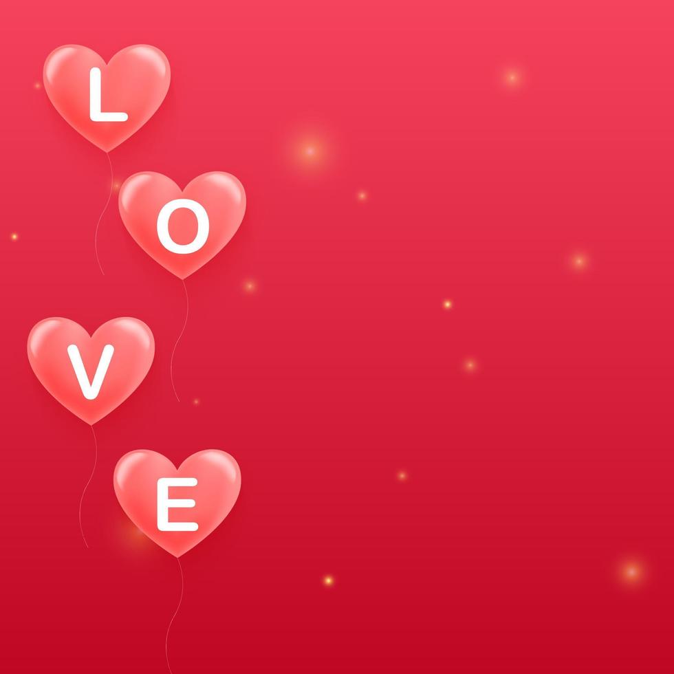 Happy Valentinstag-Banner. Feiertagshintergrund mit einem rosa Ballon. Vektor-Illustration. Vektorgrafiken und Illustration von Liebe und Valentinstag. Vektorsymbole der Liebe für glückliche Frauen, Mütter vektor