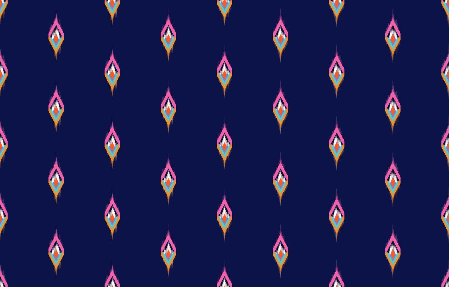 ethnisches Muster Ikat nahtlos. stammesafrikanischer indischer traditioneller stickereivektorhintergrund. aztekischer Stoff Teppich Batik Ornament Chevron Textildekoration Tapete vektor