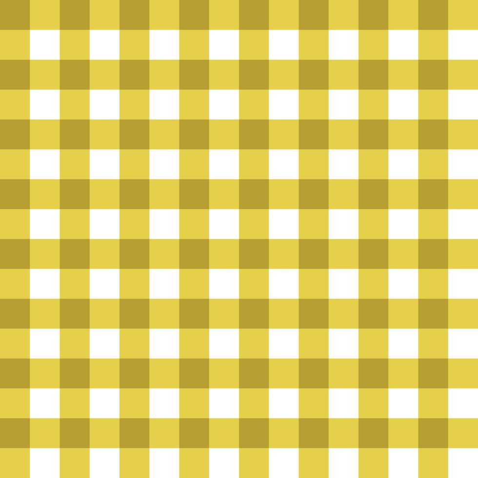 Nahtloses gelbes Gingham-Muster vektor