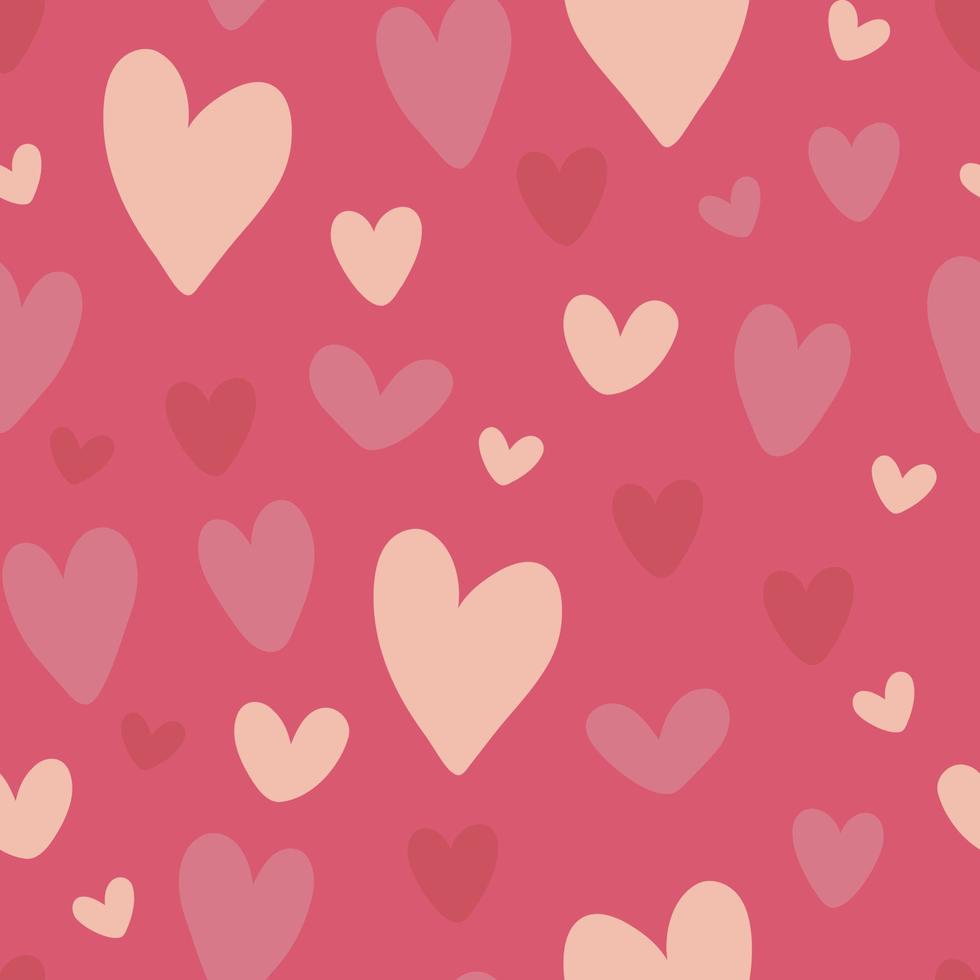sömlös mönster med röd hjärtan. hjärtans dag bakgrund med symboler av kärlek, roman och passion. vektor illustration för omslag papper, tapet.