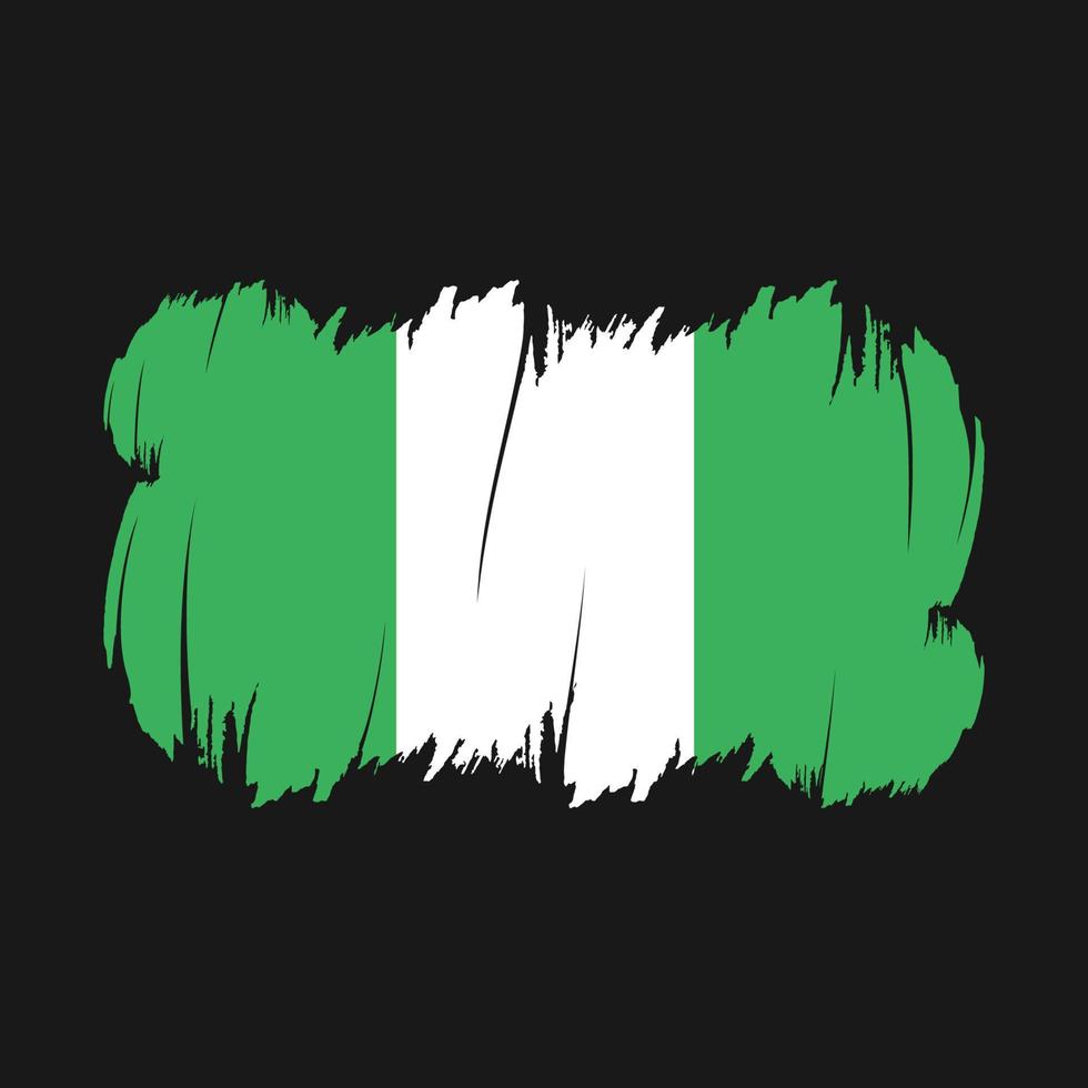 nigeria flagga borsta vektor