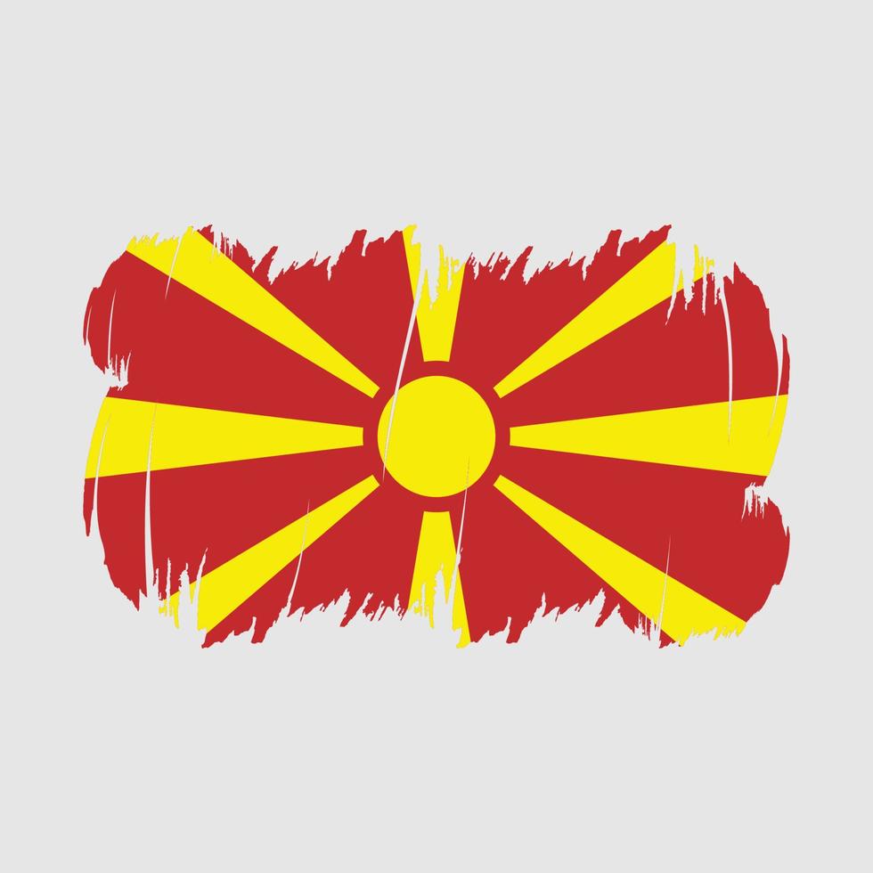 norr macedonia flagga borsta vektor