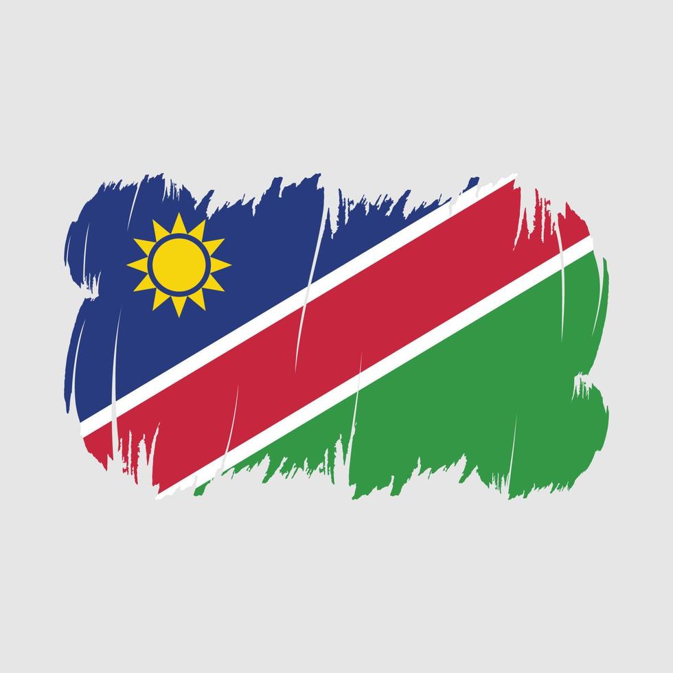 Namibia-Flagge-Pinsel-Vektor vektor