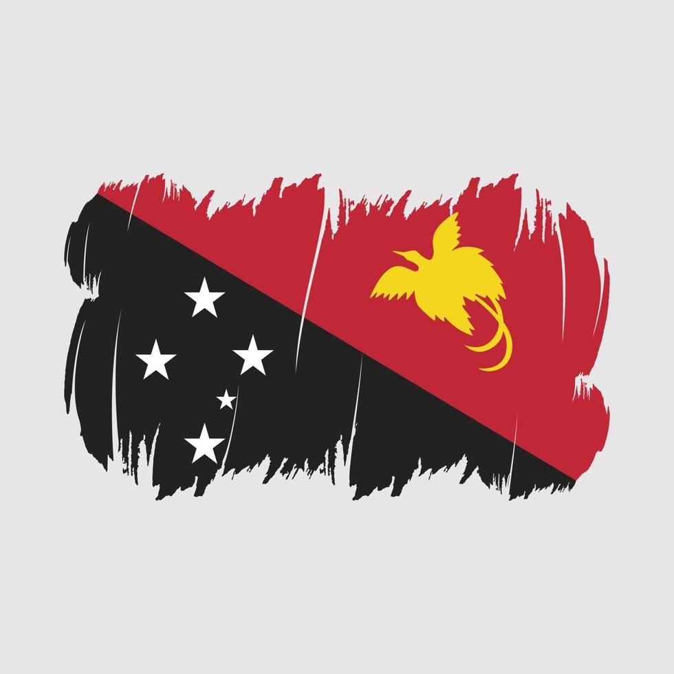Pinselvektor der Papua-Flagge vektor