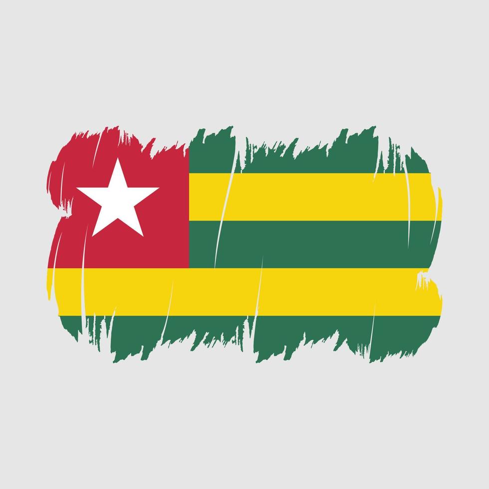 Pinselvektor der togo-Flagge vektor