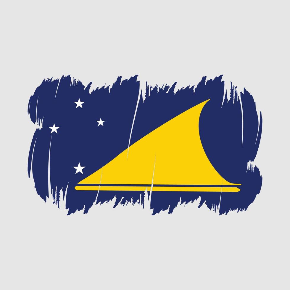 tokelau flagga borsta vektor