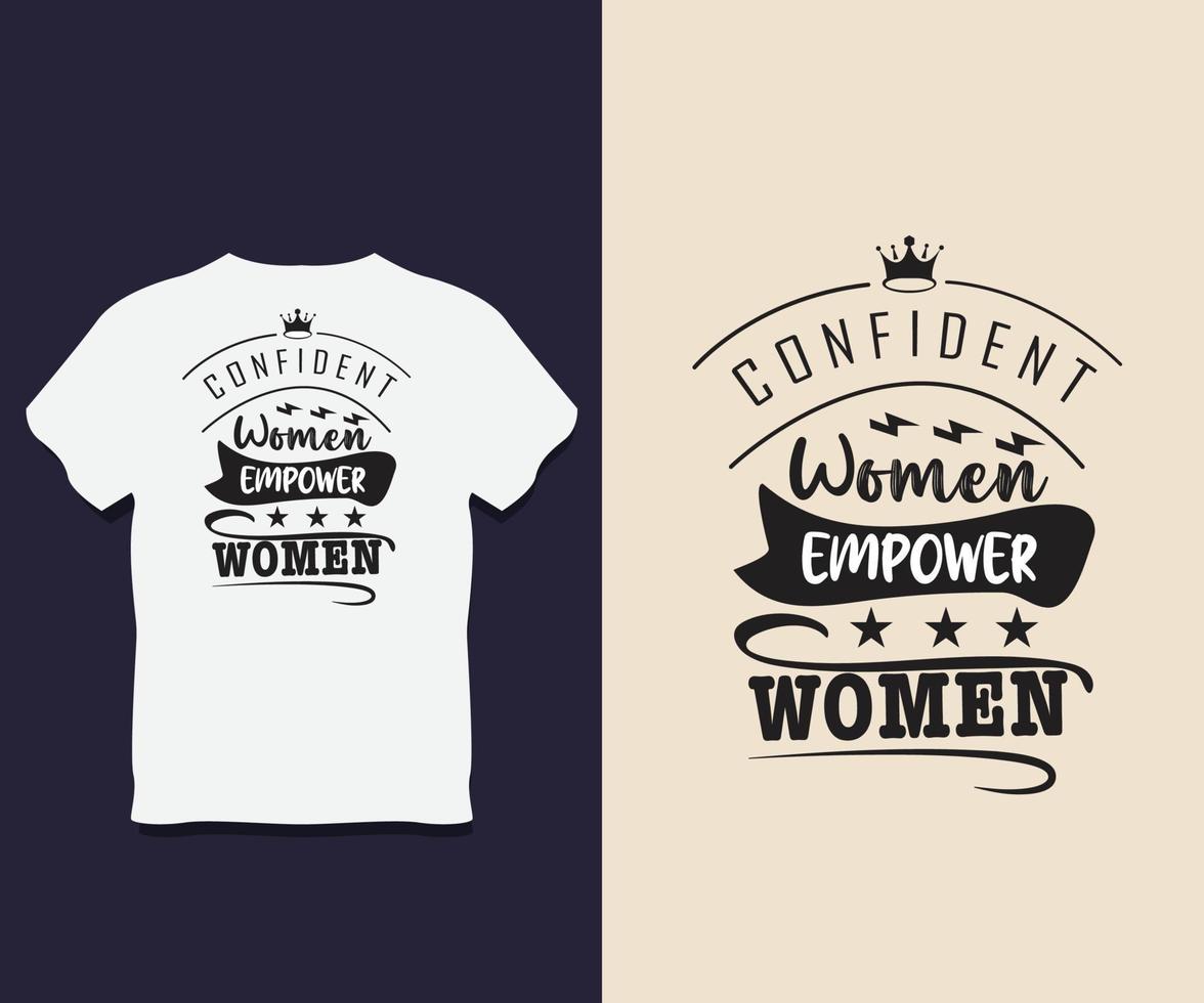 Frauen-Typografie-T-Shirt-Design mit Vektor