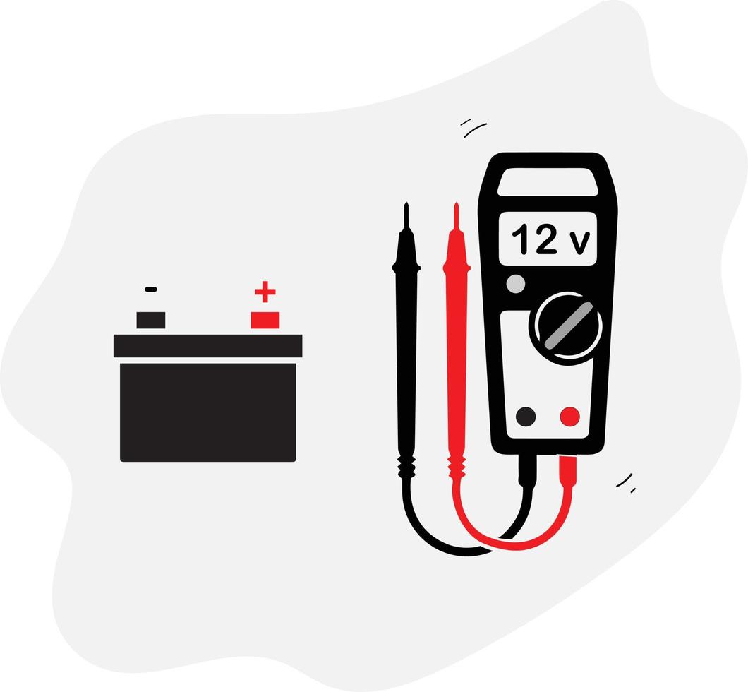 12 volt på de batteri vektor