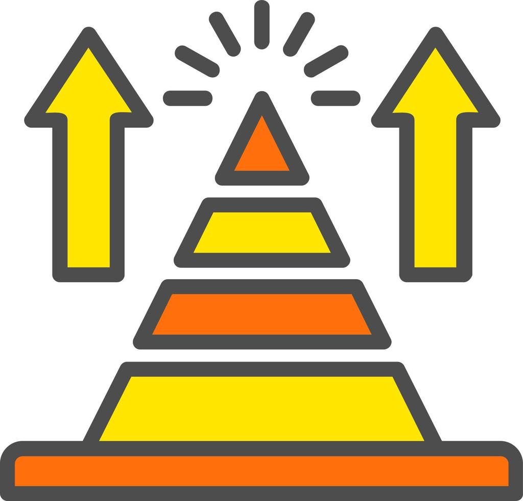 Pyramidendiagramm-Vektorsymbol vektor