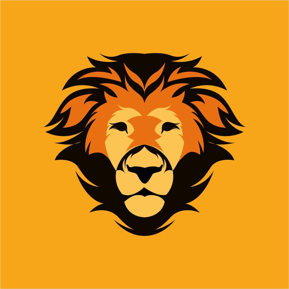 Löwenkopfillustration gut für Logo usw vektor