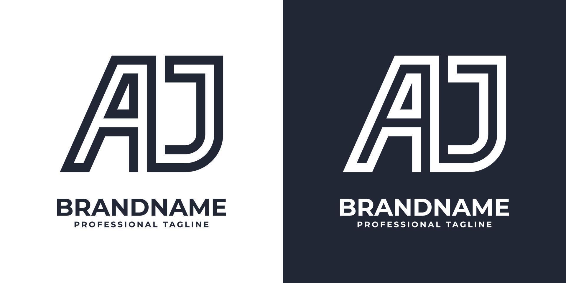 enkel aj monogram logotyp, lämplig för några företag med aj eller ja första. vektor