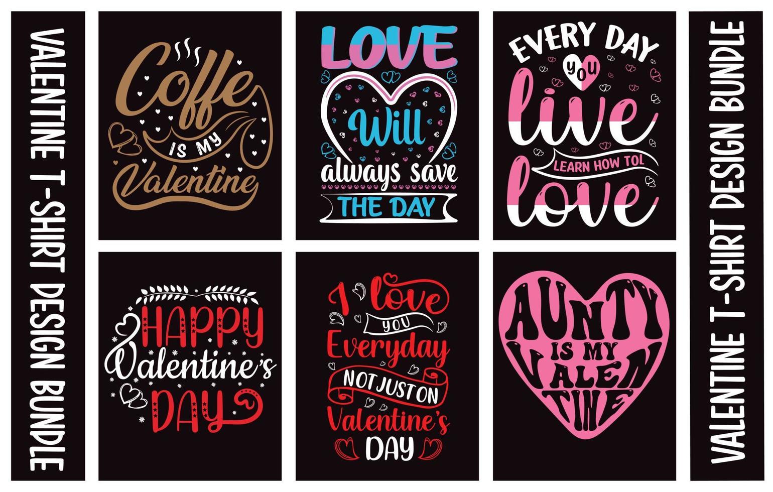 Valentinstag-Typografie-Tag-T-Shirt-Design vektor