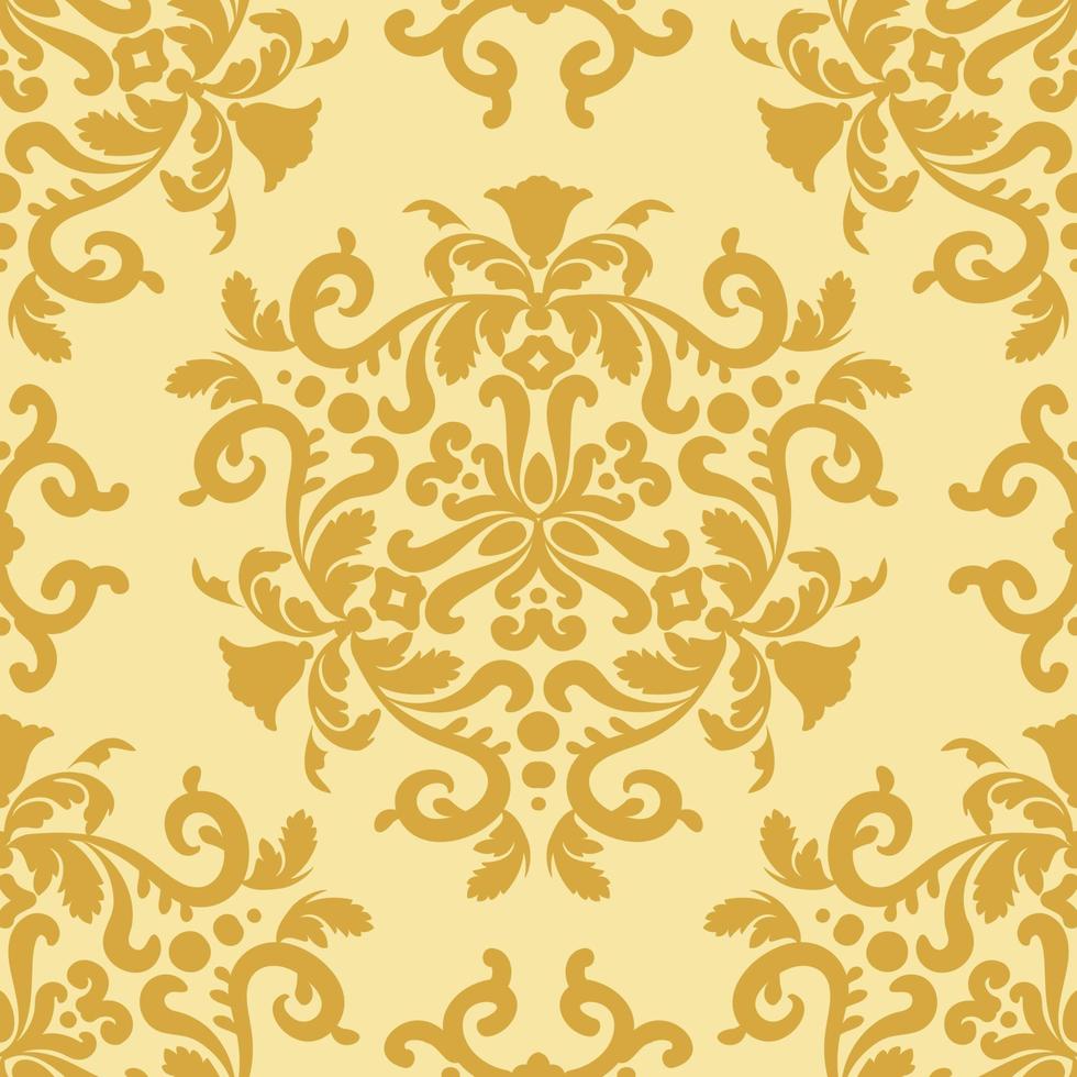 nahtloses muster der weinlesegoldverzierung. dekorative Textur. gold, beige. dekorative Textur. digitale Grafiken für Stoffe, Tapeten, venezianische Muster, Textilien, Verpackungen. vektor