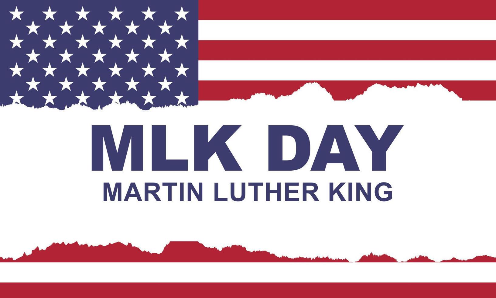 förenad stater av Amerika mlk dag bakgrund design. baner, affisch, hälsning kort. vektor illustration.