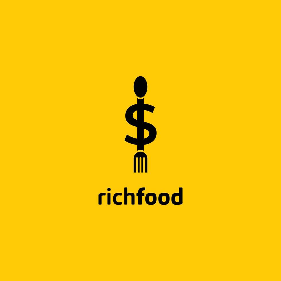 Rich-Food-Logo-Design kreativ vektor