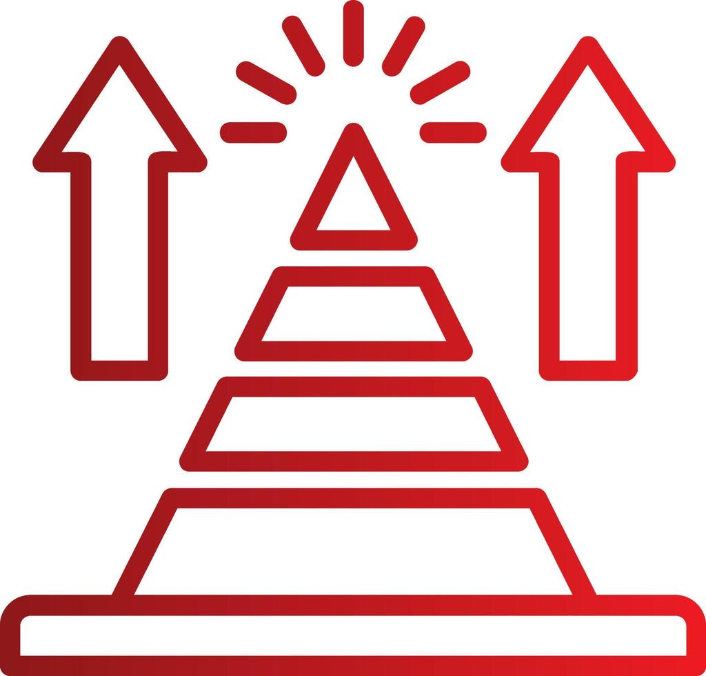 Pyramidendiagramm-Vektorsymbol vektor