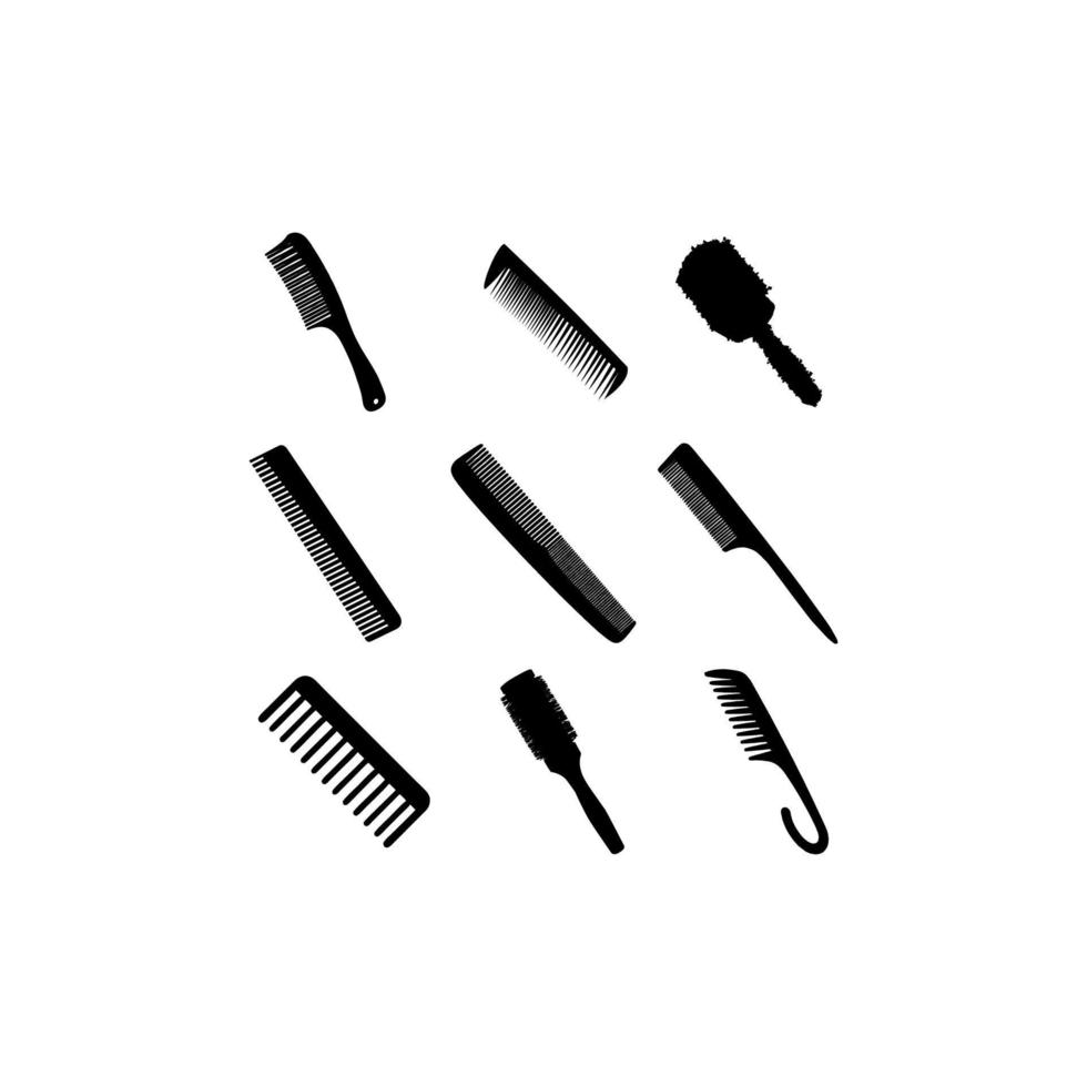 hårkam hår verktyg illustration silhuett design vektor