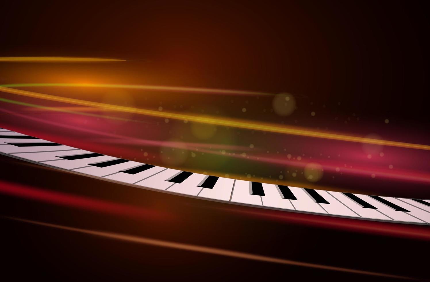 piano tangentbord bakgrund böjd musik vektor