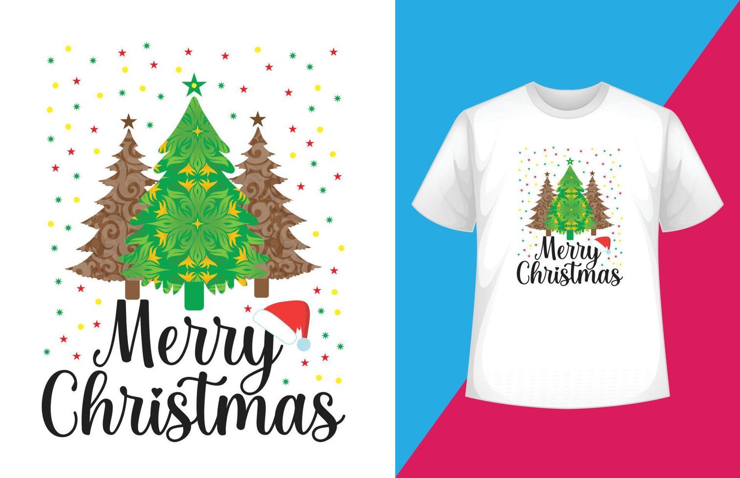 Weihnachts-T-Shirt-Design vektor