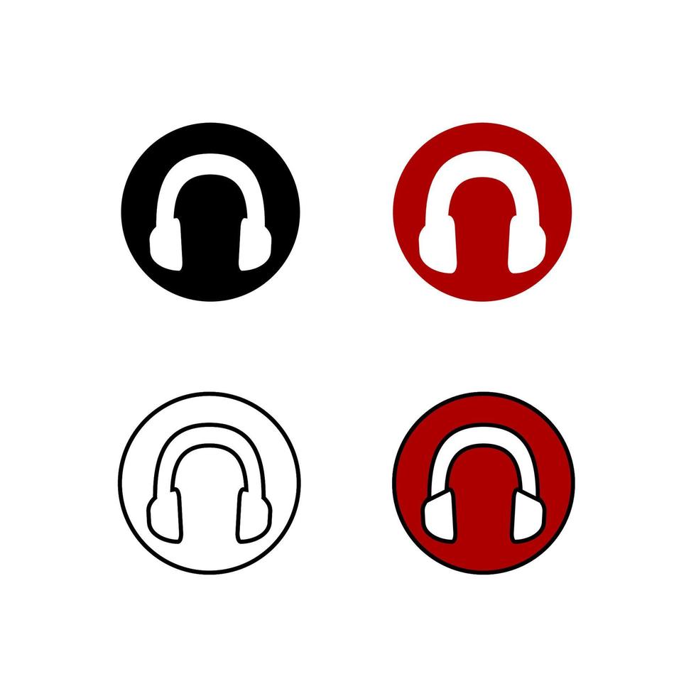 headsetet ikon för logotyp eller symbol vektor