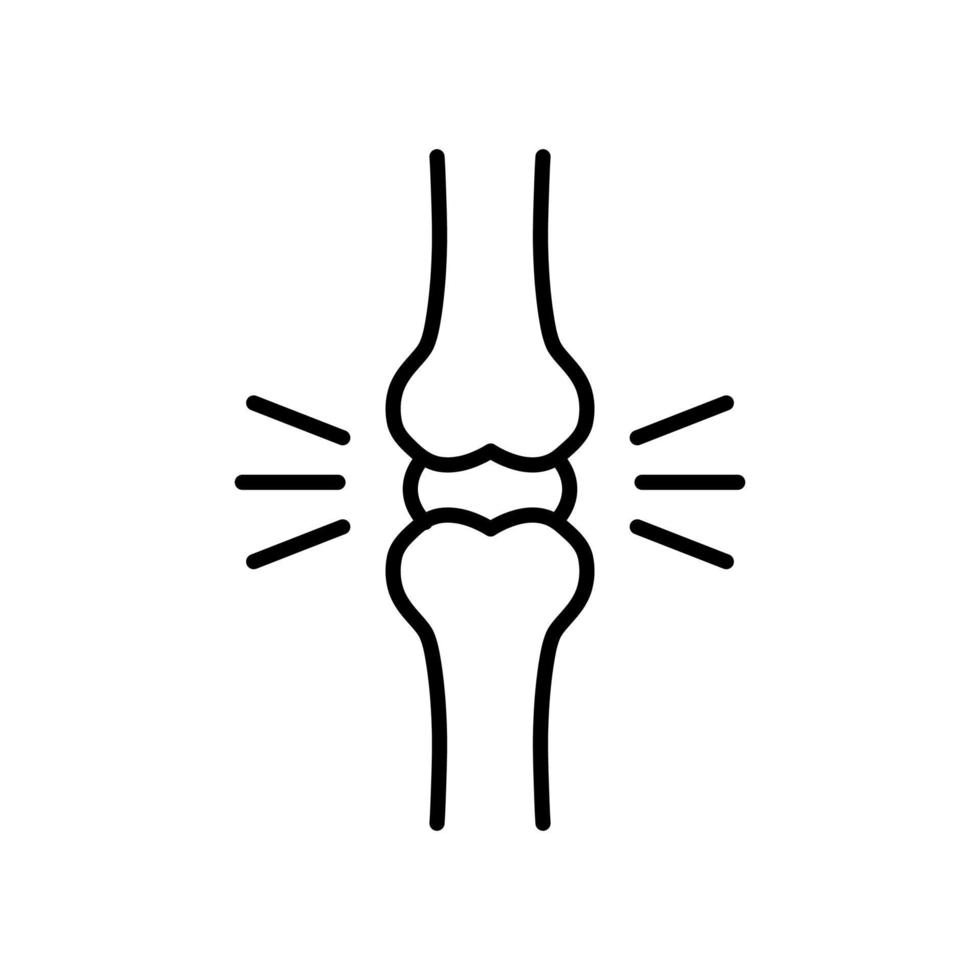 Umrisssymbol für Knochengelenke vektor