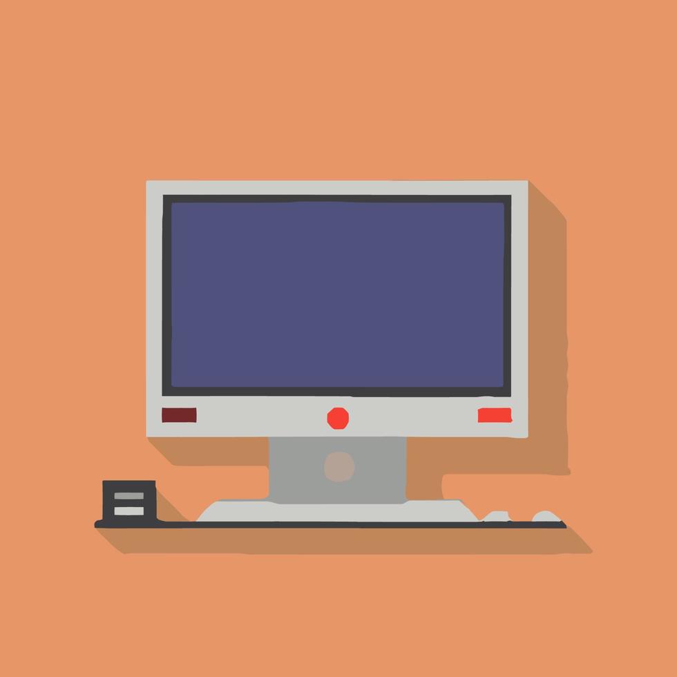 dator ikon design pc illustration skärm tecknad serie vektor skrivbordet grafisk