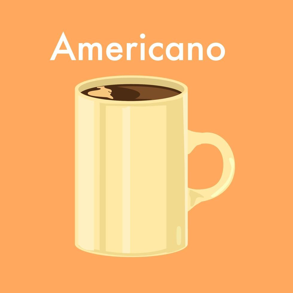 Americano-Kaffee-Symbol vektor