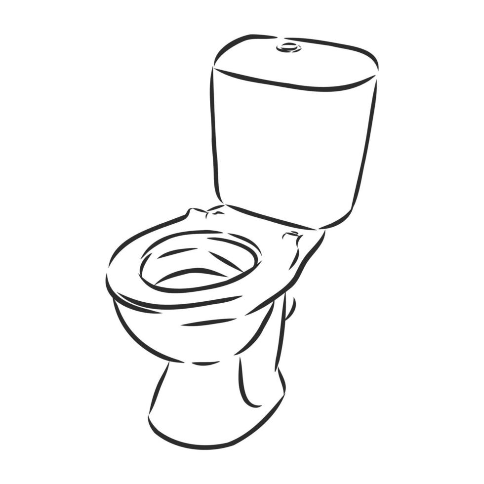toalett skål vektor skiss
