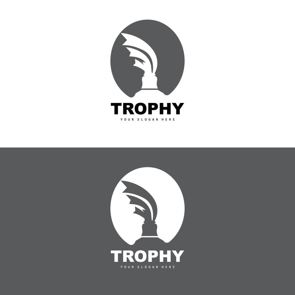 Logo der Meisterschaftstrophäe, Trophäendesign des Siegerpreises, Vektorsymbolvorlage vektor