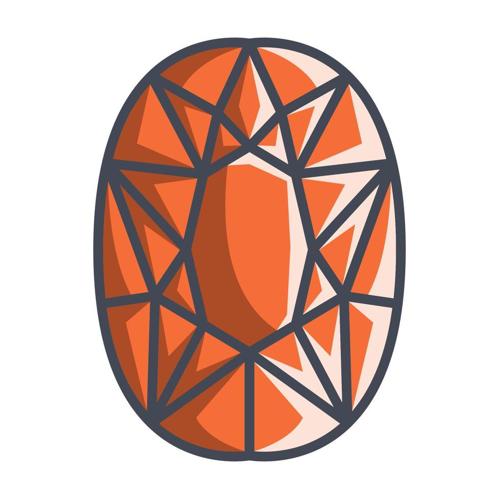 Edelsteinsymbol, geeignet für eine Vielzahl digitaler kreativer Projekte. vektor