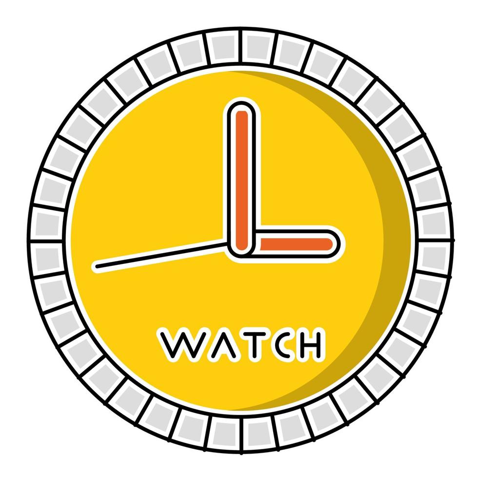Uhrensymbol, geeignet für eine Vielzahl von digitalen Kreativprojekten. vektor