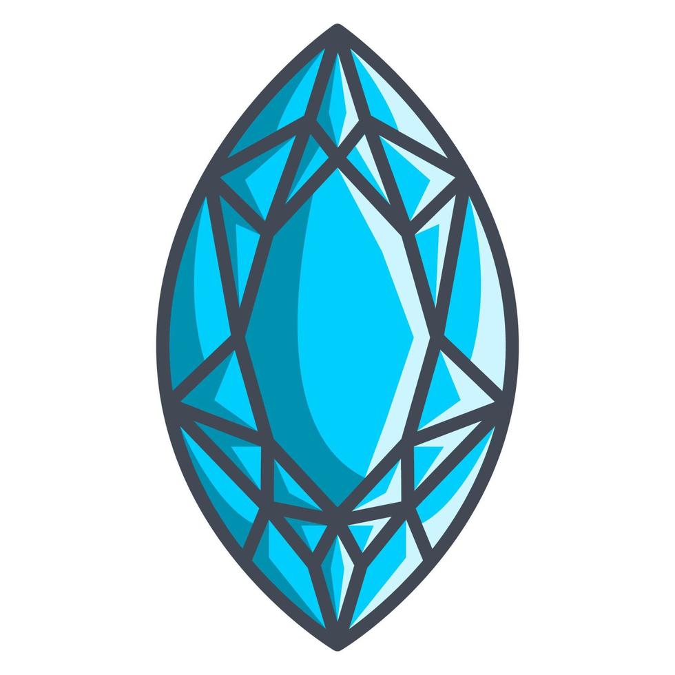 Marquis-Diamant-Symbol, geeignet für eine Vielzahl digitaler kreativer Projekte. vektor