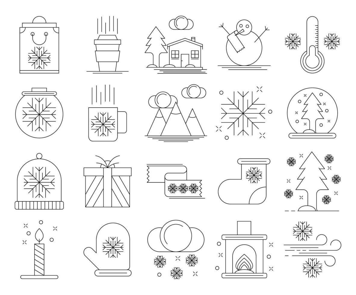 Winter-Symbol, geeignet für eine Vielzahl von digitalen Kreativprojekten. vektor