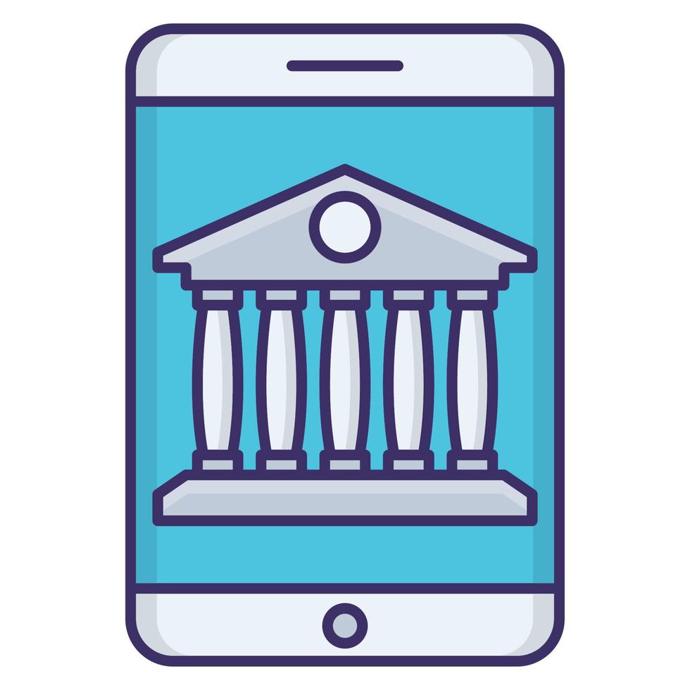 Symbol für mobiles Banking, geeignet für eine Vielzahl digitaler kreativer Projekte. vektor