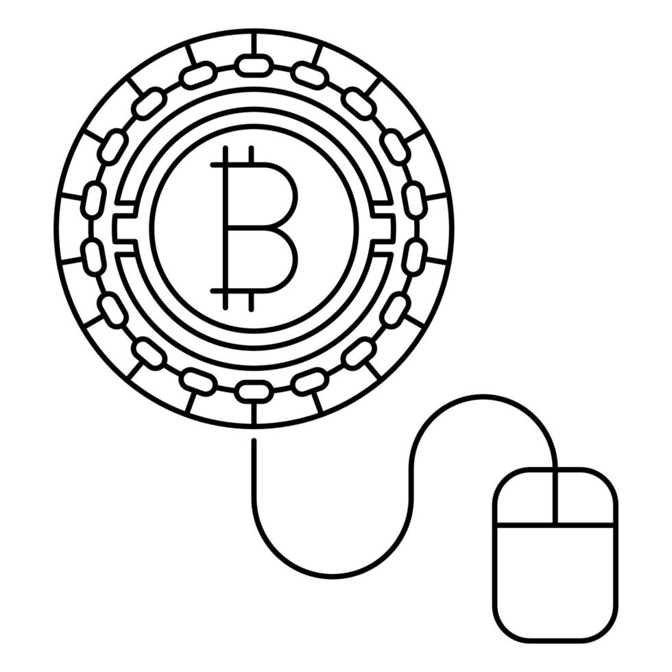 verdienen bitcoin-symbol, geeignet für eine breite palette von digitalen kreativen projekten. vektor