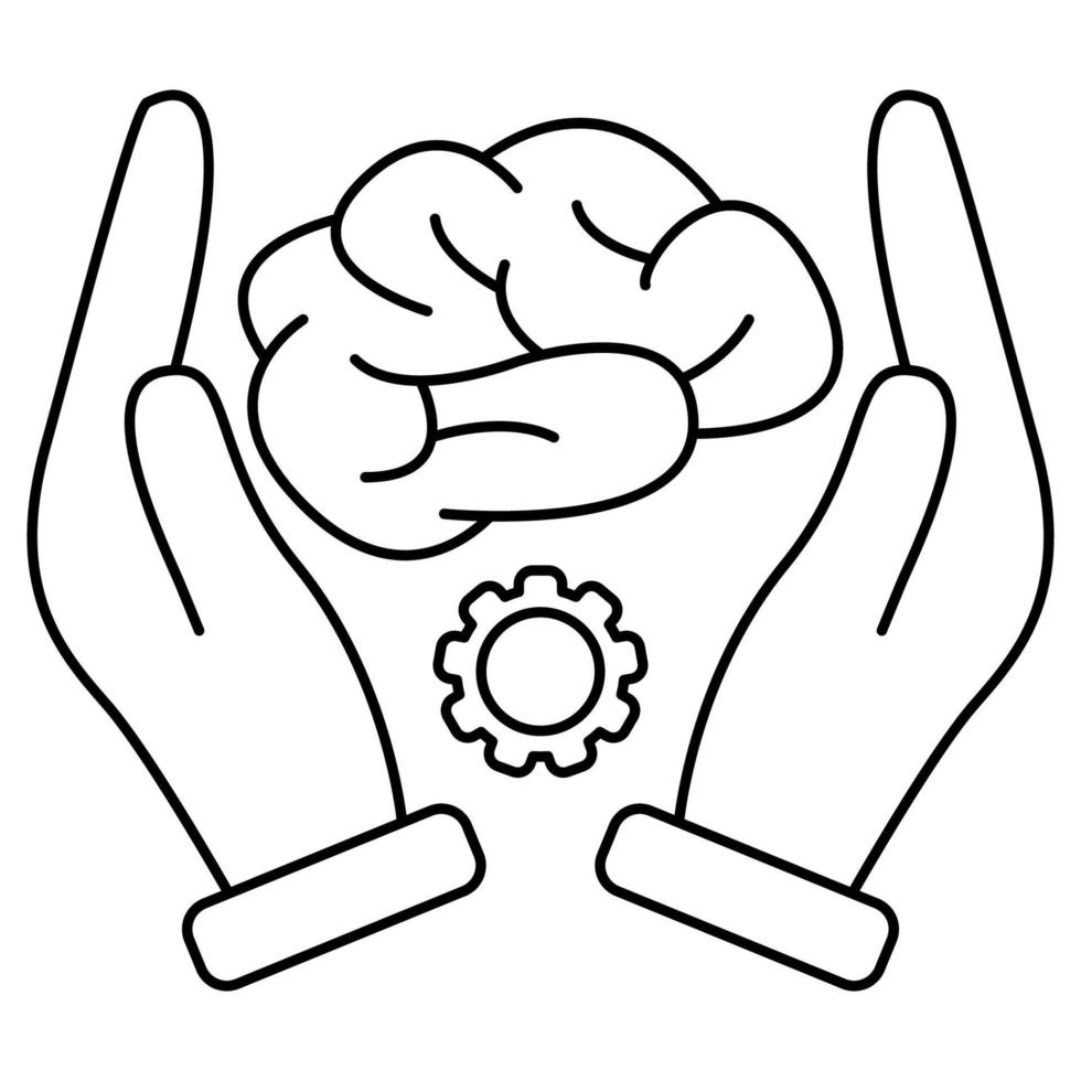 Gehirnübungssymbol, geeignet für eine Vielzahl digitaler kreativer Projekte. vektor
