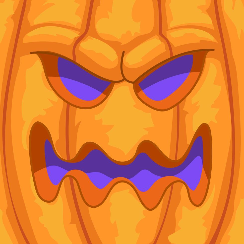 halloween pumpa mask aning i tecknad serie stil för skriva ut och design. vektor illustration.