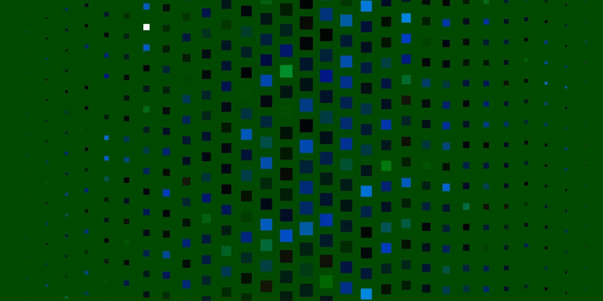 dunkelblaue, grüne Vektorschablone mit Rechtecken. vektor