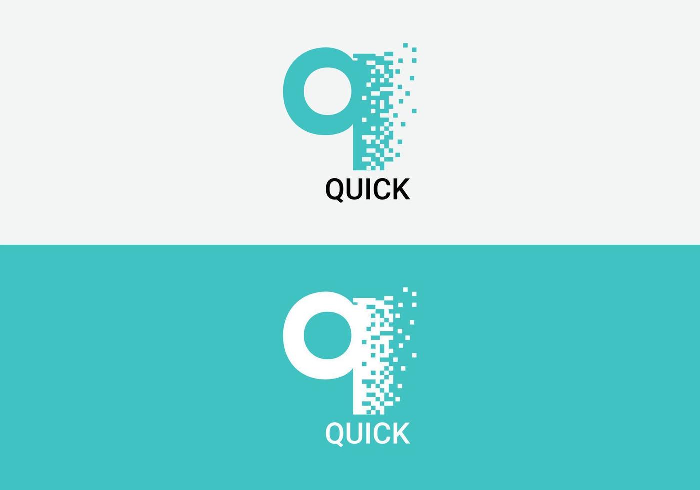 snabbt abstrakt q första modern brev logotyp design vektor