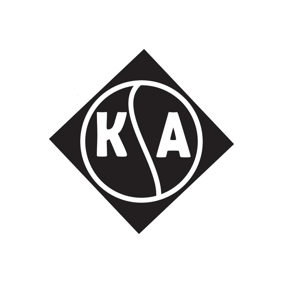 ka brev logotyp design på vit bakgrund. ka kreativ initialer brev logotyp begrepp. ka brev design. vektor