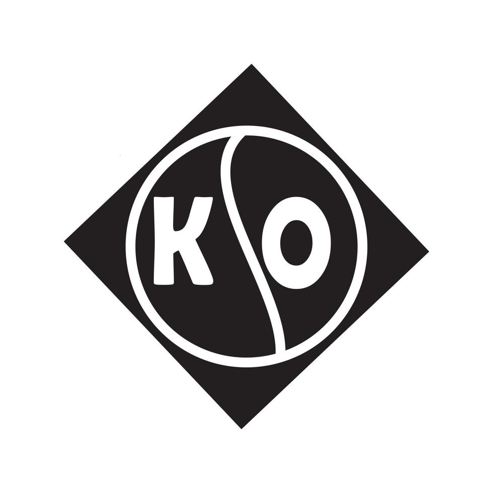 ko-Buchstaben-Logo-Design.ko kreatives Anfangs-Ko-Buchstaben-Logo-Design. k kreative Initialen schreiben Logo-Konzept. ko Briefgestaltung. vektor