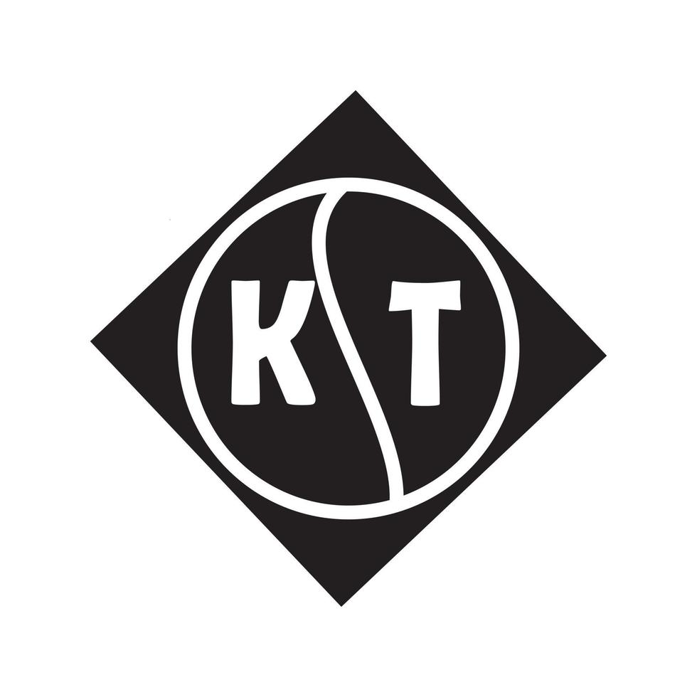 kt-Buchstaben-Logo-Design.kt kreatives Anfangs-kt-Buchstaben-Logo-Design. kt kreatives Initialen-Buchstaben-Logo-Konzept. kt-Briefgestaltung. vektor