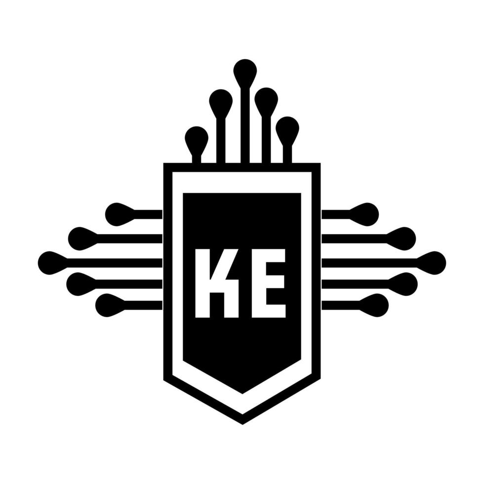 ke brev logotyp design på vit bakgrund. ke kreativ initialer brev logotyp begrepp. ke brev design. vektor